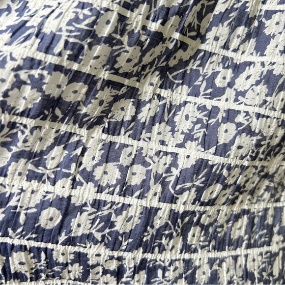 Rails ~ new ~ Valentina Ruffle Hem Crinkle Dress in Navy Camellia size Small - Picture 14 of 16